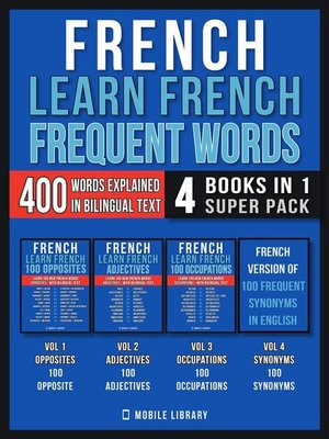 cover image of French--Learn French --Frequent Words (4 Books in 1 Super Pack)